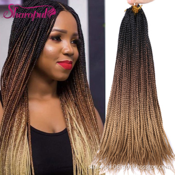 Jumbo braiding hair 3x box braids attachment 24inch length Ombre color synthetic crochet braid hair